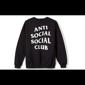 2XL Black Anti Social Social Club Crewneck